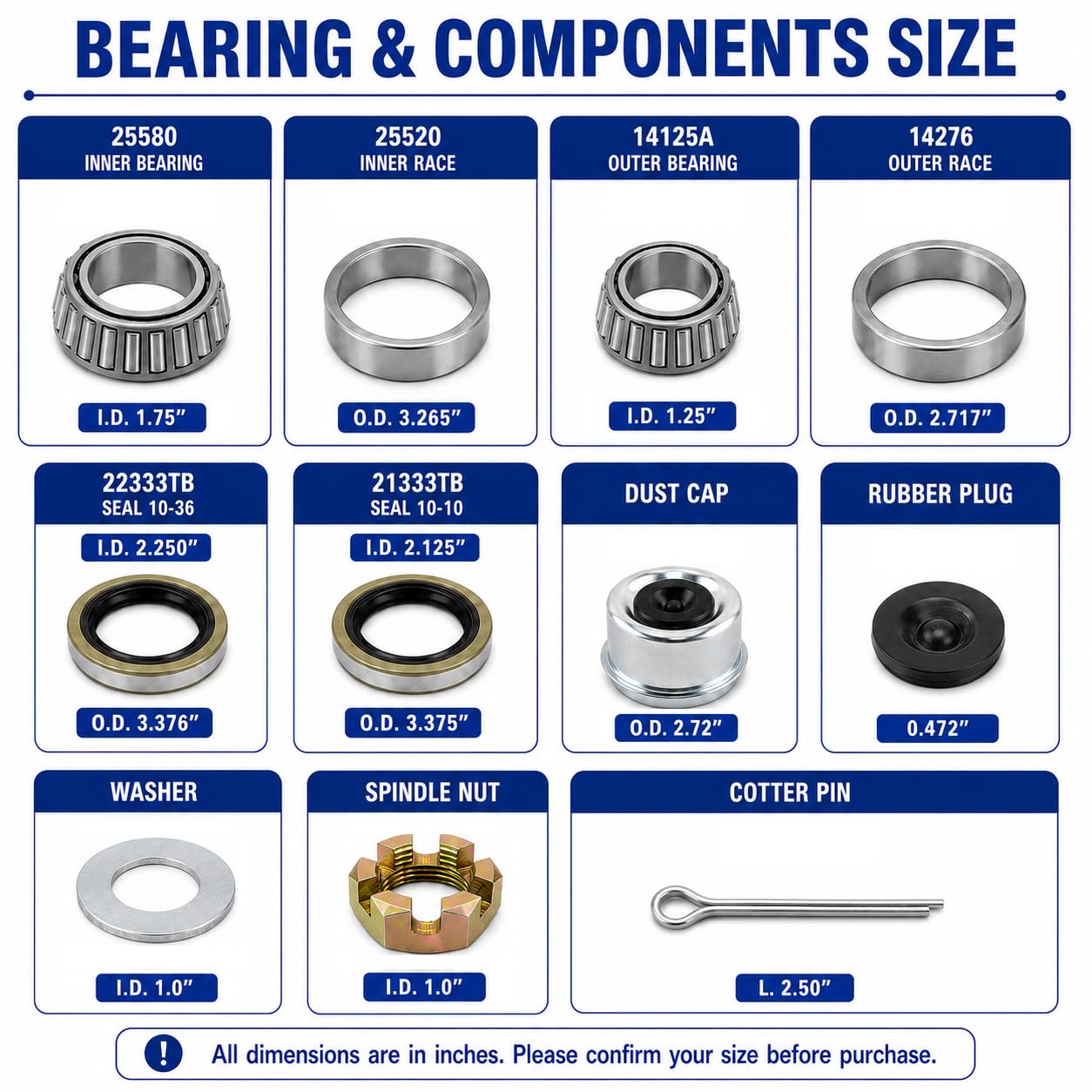 Tgkjmad full kit layout with bearings, races, seals and hardware ready to install