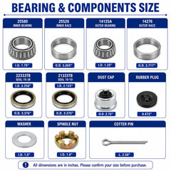 Tgkjmad full kit layout with bearings, races, seals and hardware ready to install