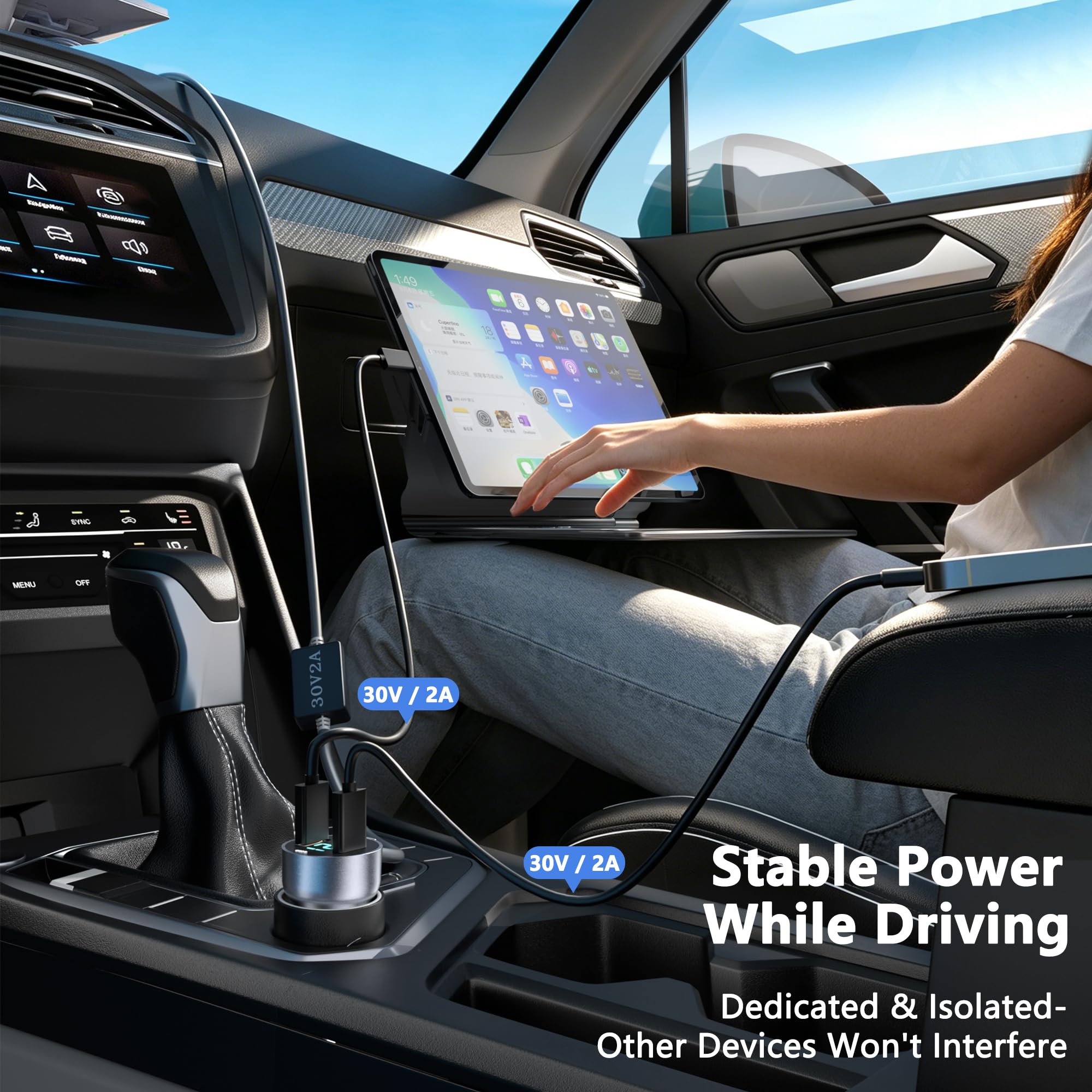 THALASSOTECH USB‑C and USB‑A ports closeup, fast device charging benefit