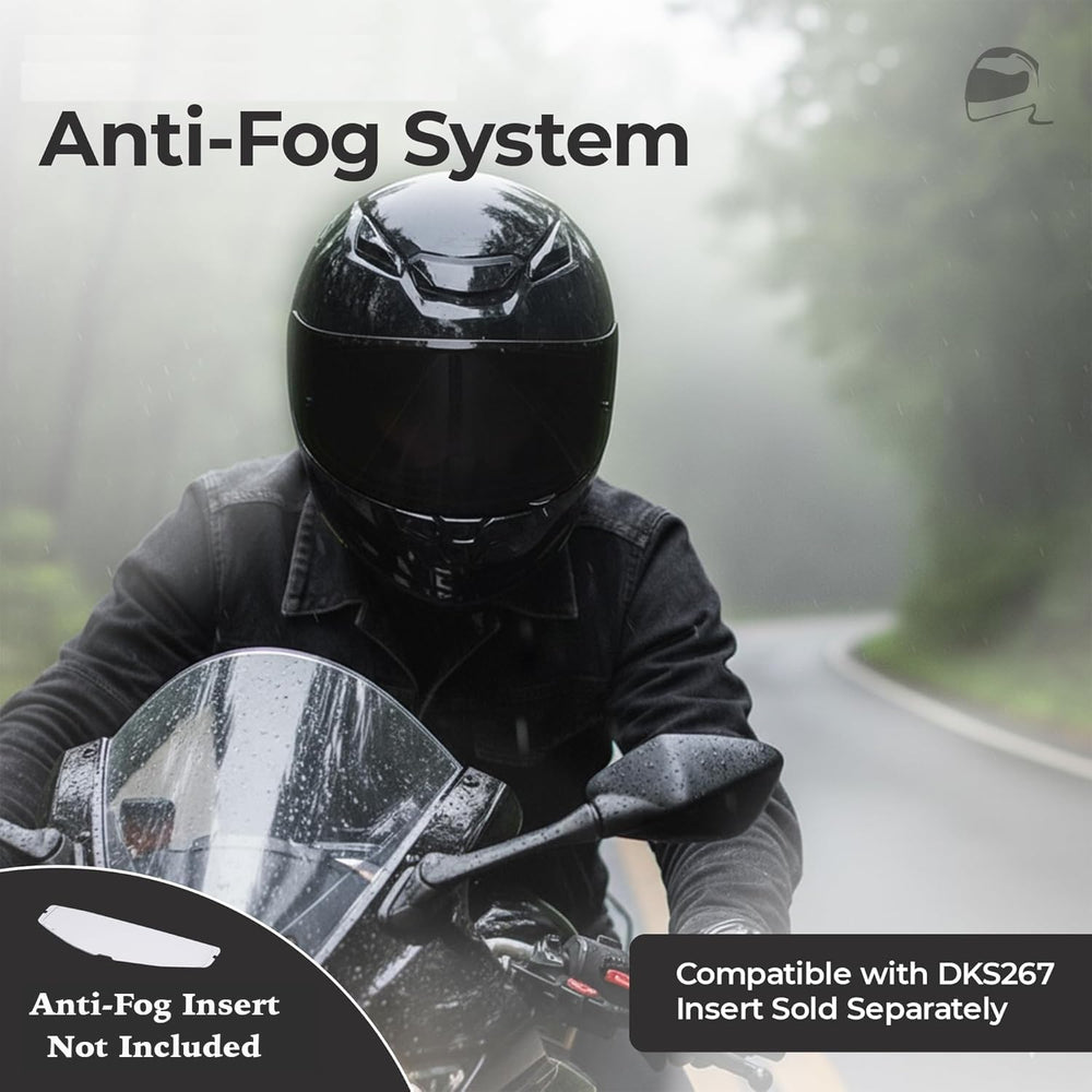 The Helmet Shop HJ-33 pre-installed anti-fog insert posts ready for use