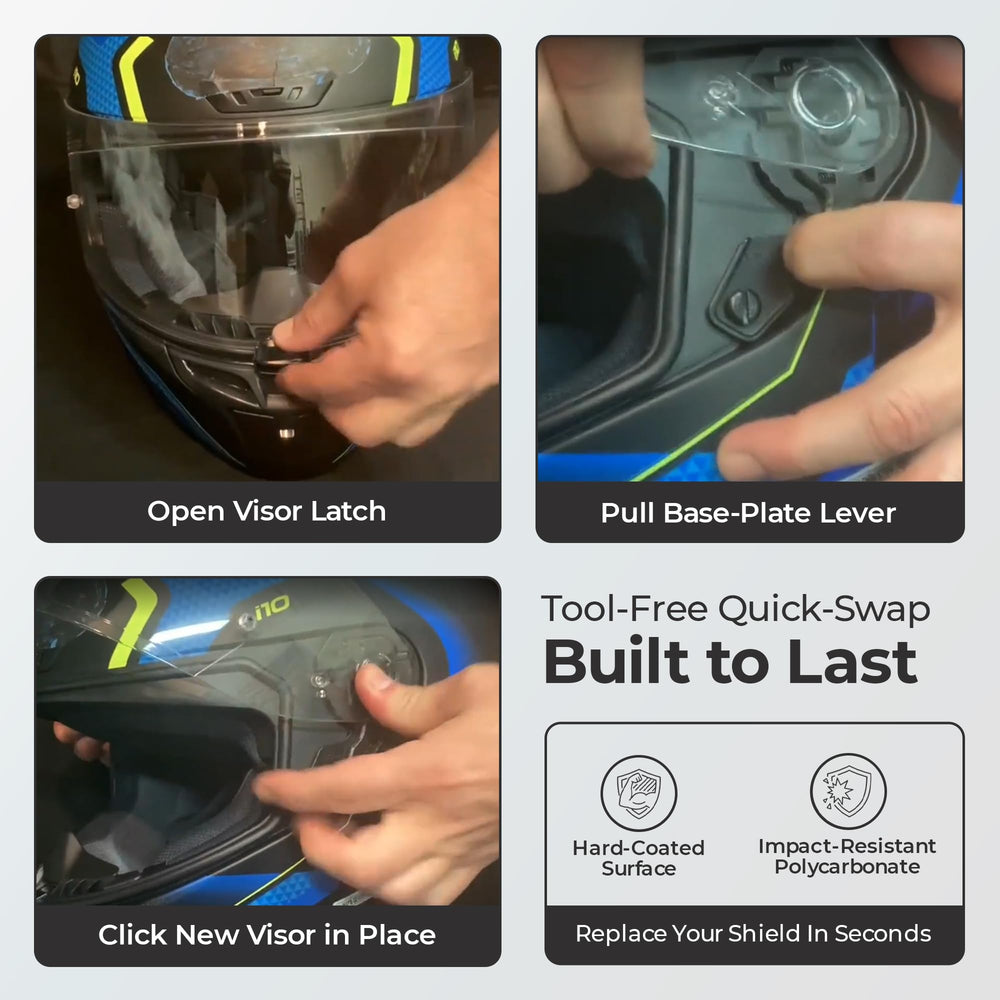 The Helmet Shop HJ-33 beside helmet showing correct scale and fit
