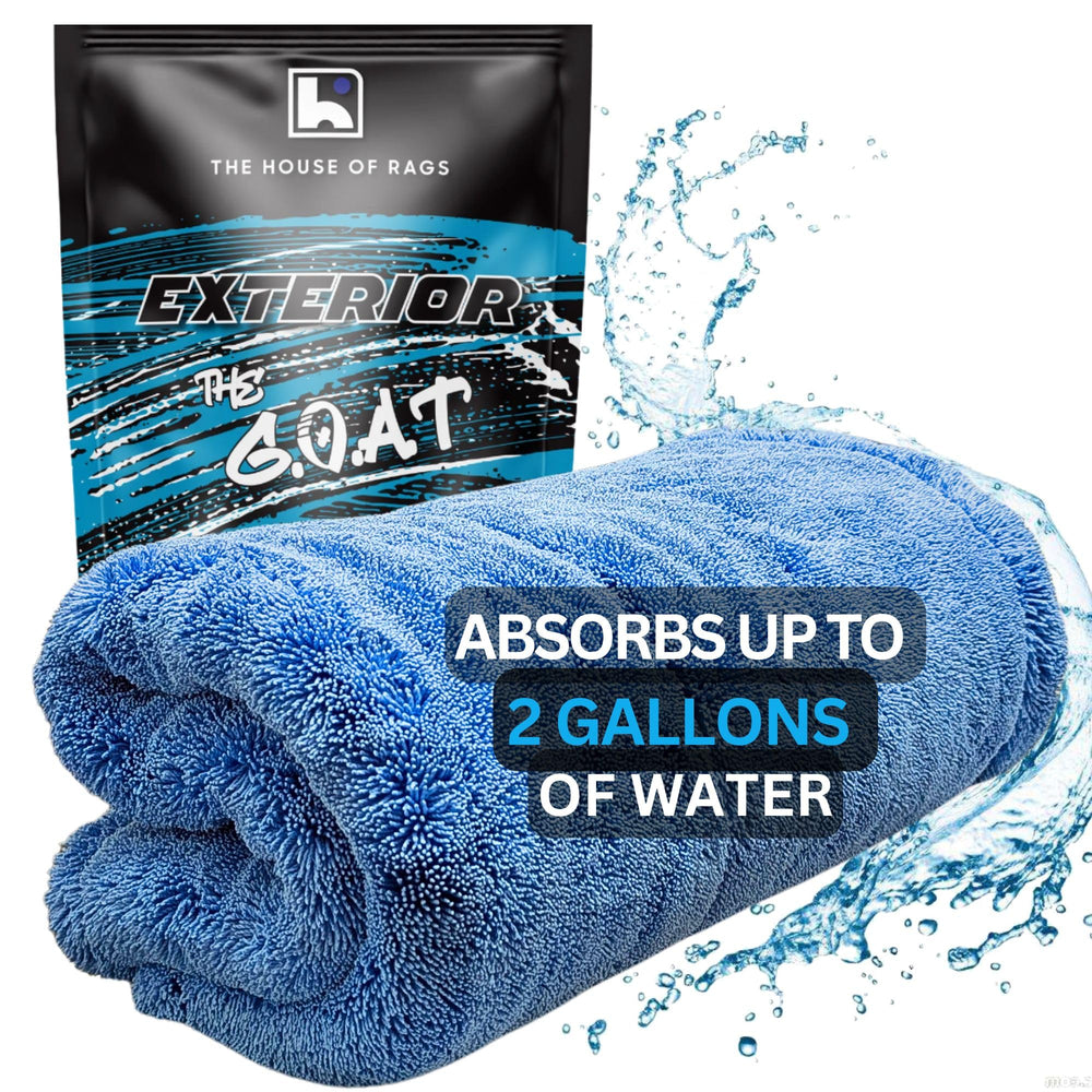 THE HOUSE OF RAGS close-up of twist-loop fibers highlighting 2300 GSM absorbency and softness benefit