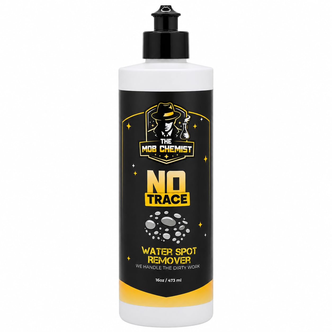 The Mob Chemist front bottle showing label and 16 fl oz size, professional finish