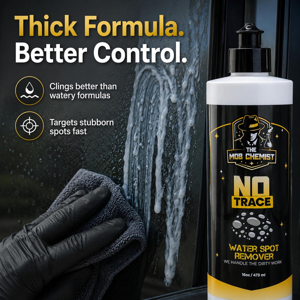 The Mob Chemist gel texture close-up demonstrating thick clingy formula for better dwell time