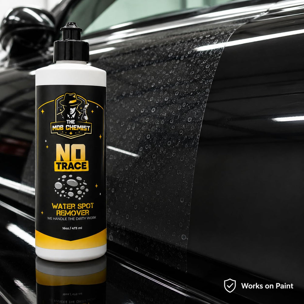 No Trace being worked on painted panel, The Mob Chemist restoring smooth surface