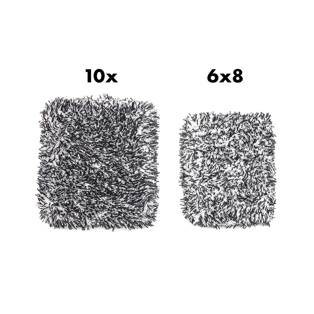 The Rag Company microfiber texture being rinsed to show easy dirt release benefit