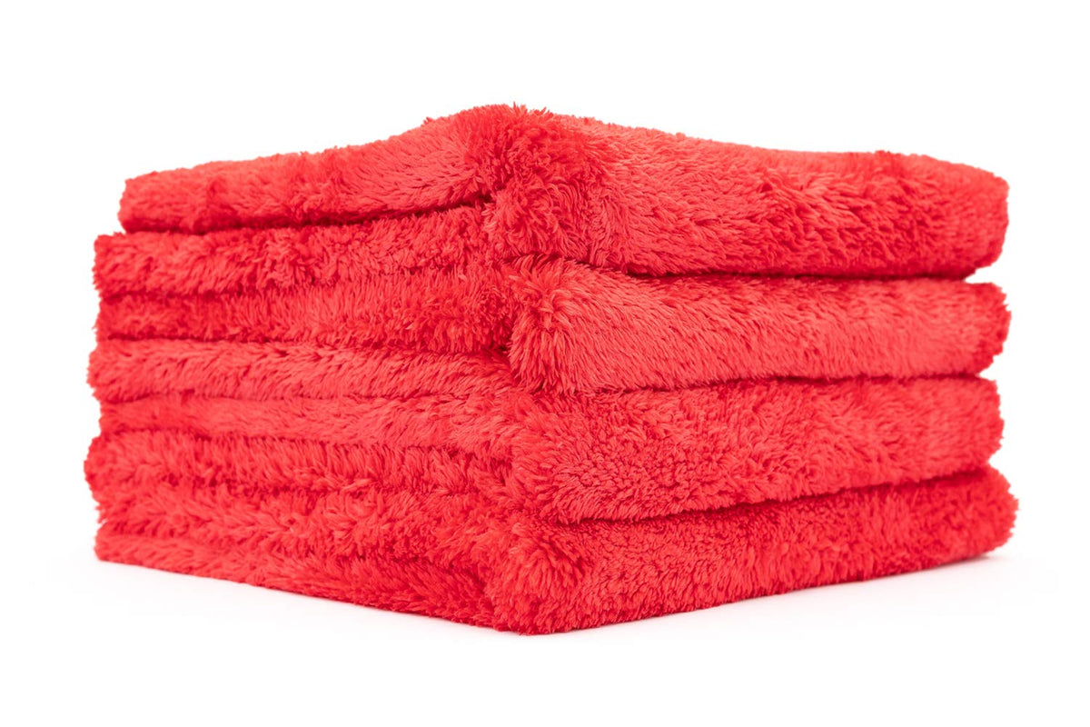 The Rag Company towel front pack shows four 16x16 towels, professional finish