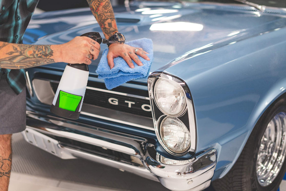 The Rag Company iK Multi TR 1 used in automotive detailing for even chemical application