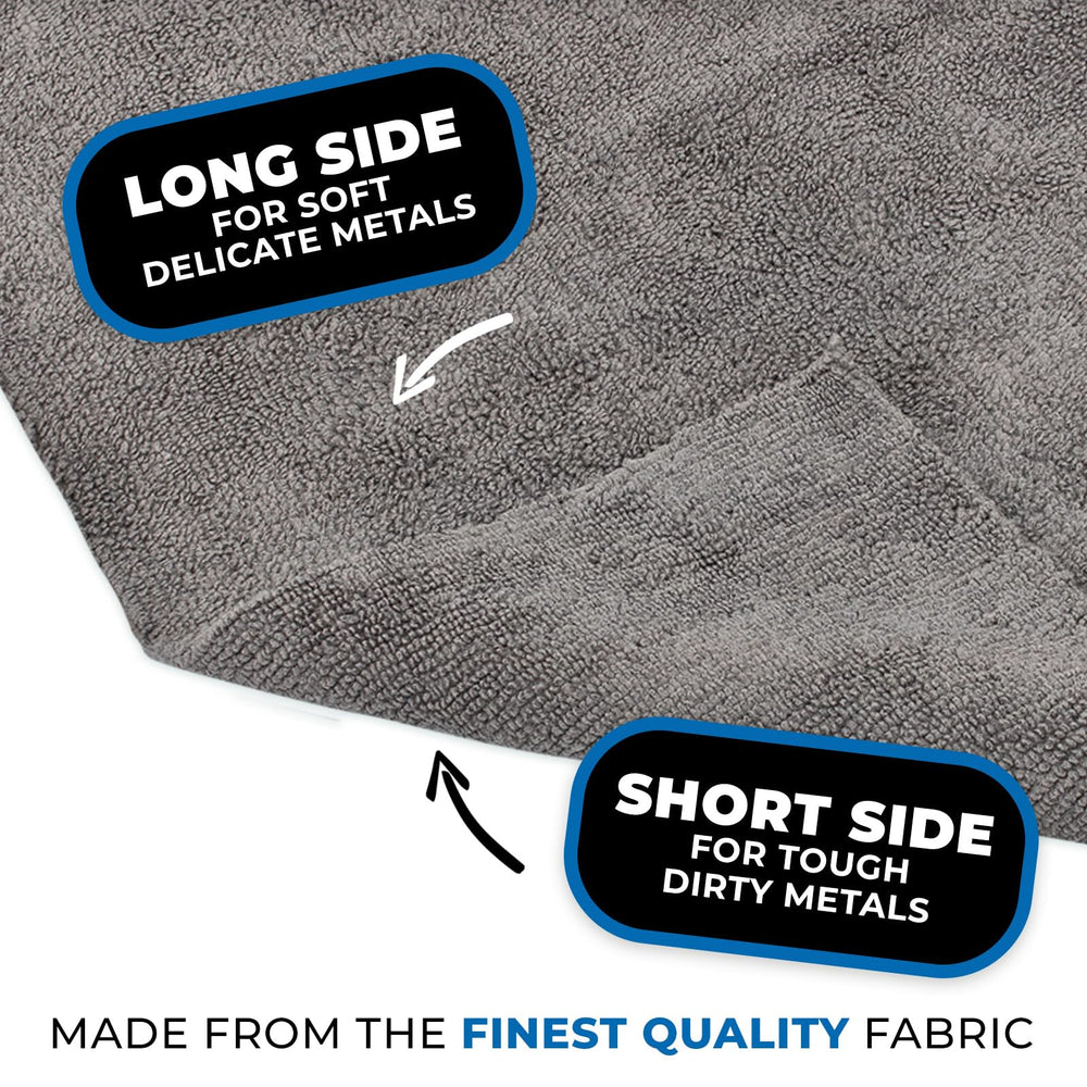 The Rag Company Miner close-up of microfiber fibers showing dense pile for superior pickup