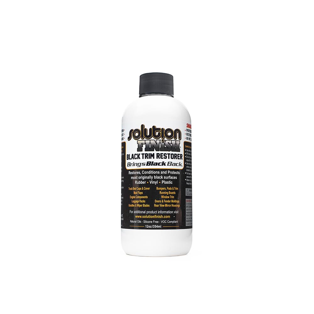 The Rag Company Solution Finish 12oz bottle closeup highlighting formula clarity and control