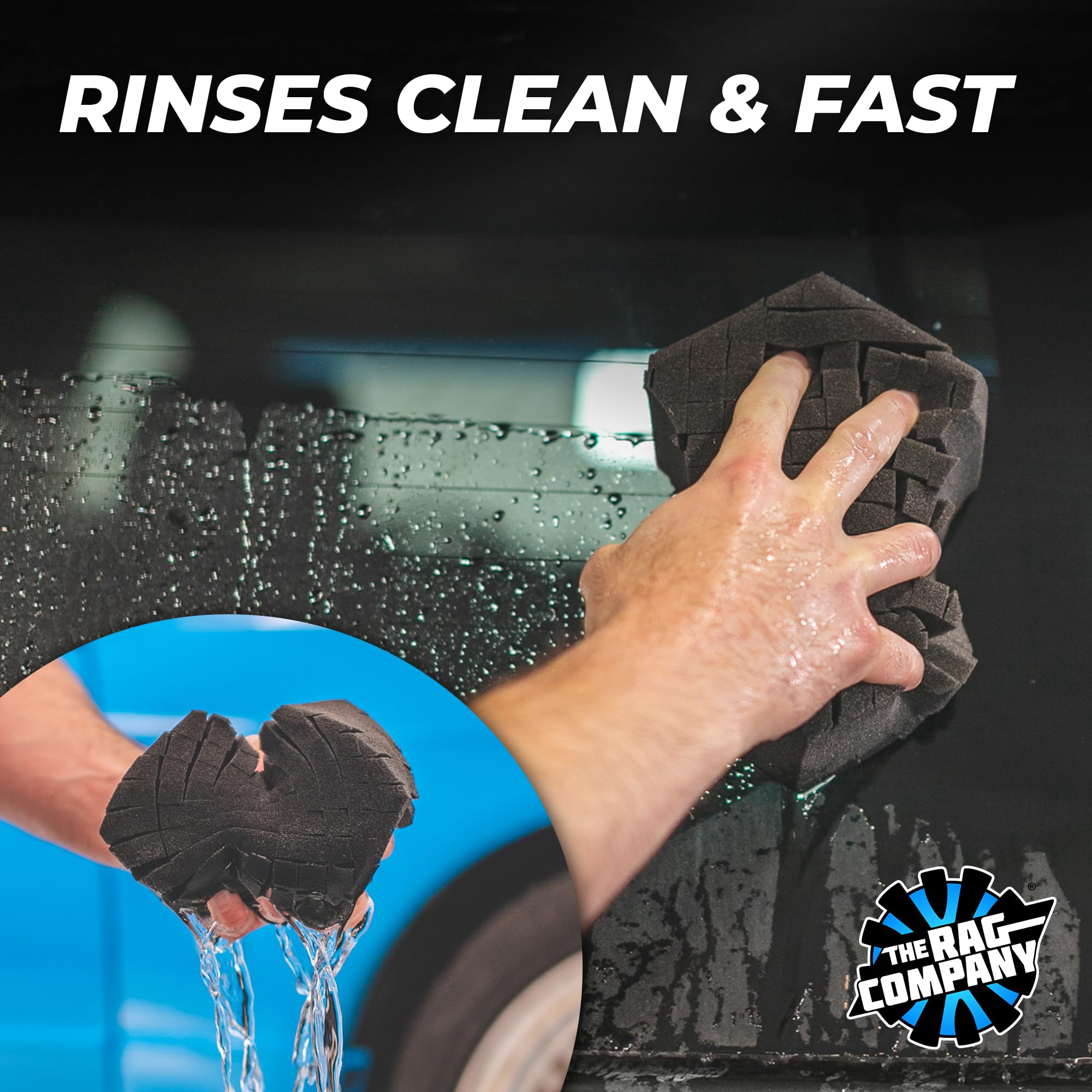 The Rag Company in-hand demo showing sponge ease-of-use and precision