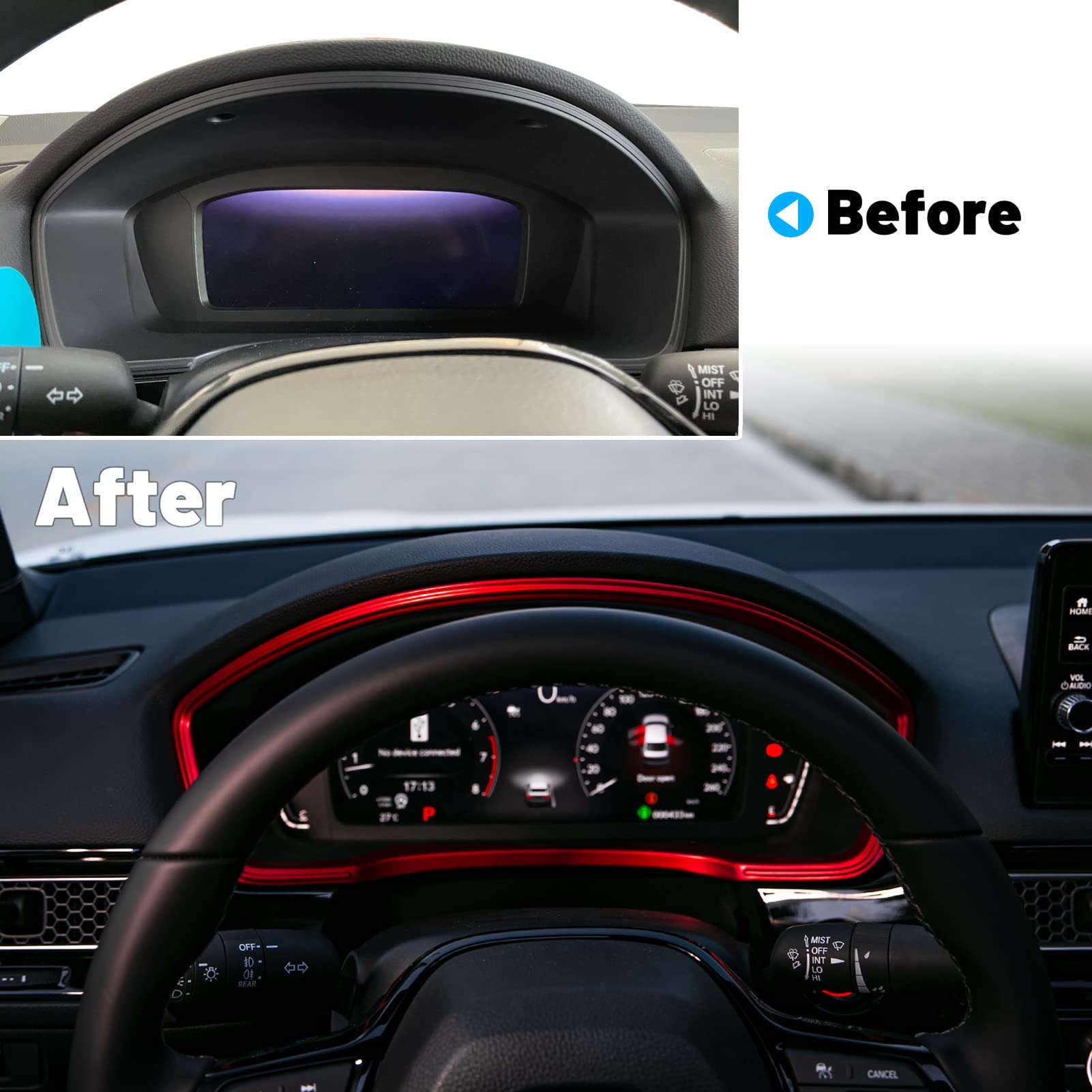 Thenice adhesive tape under trimming showing easy installation benefit