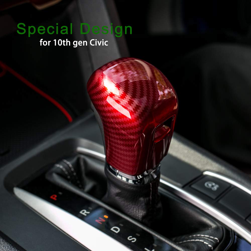 Thenice side profile fitment showing precise contour match for Civic CVT knob