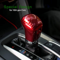Thenice side profile fitment showing precise contour match for Civic CVT knob