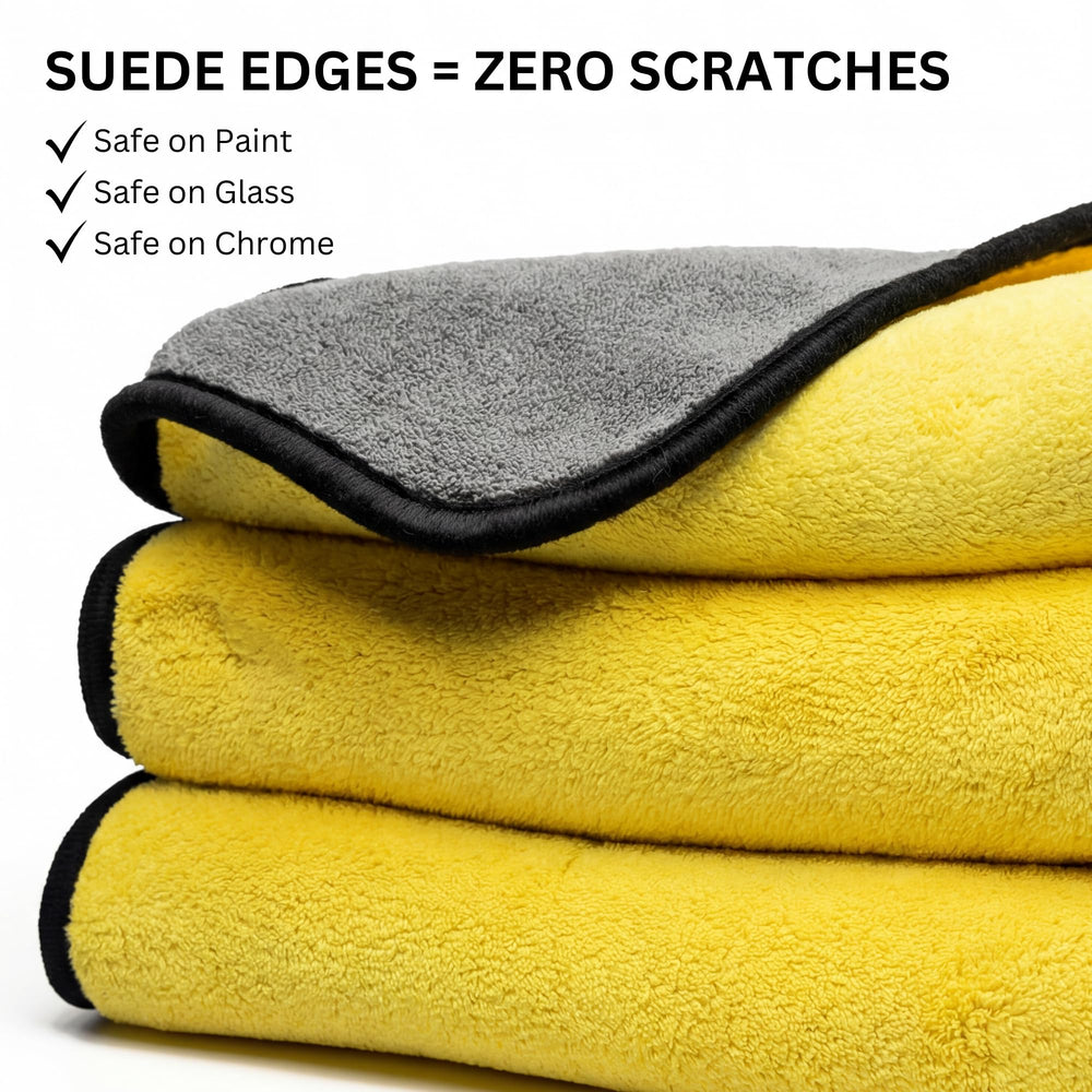 THEPROSTUFF towel held in hand to show scale and convenient handling benefit