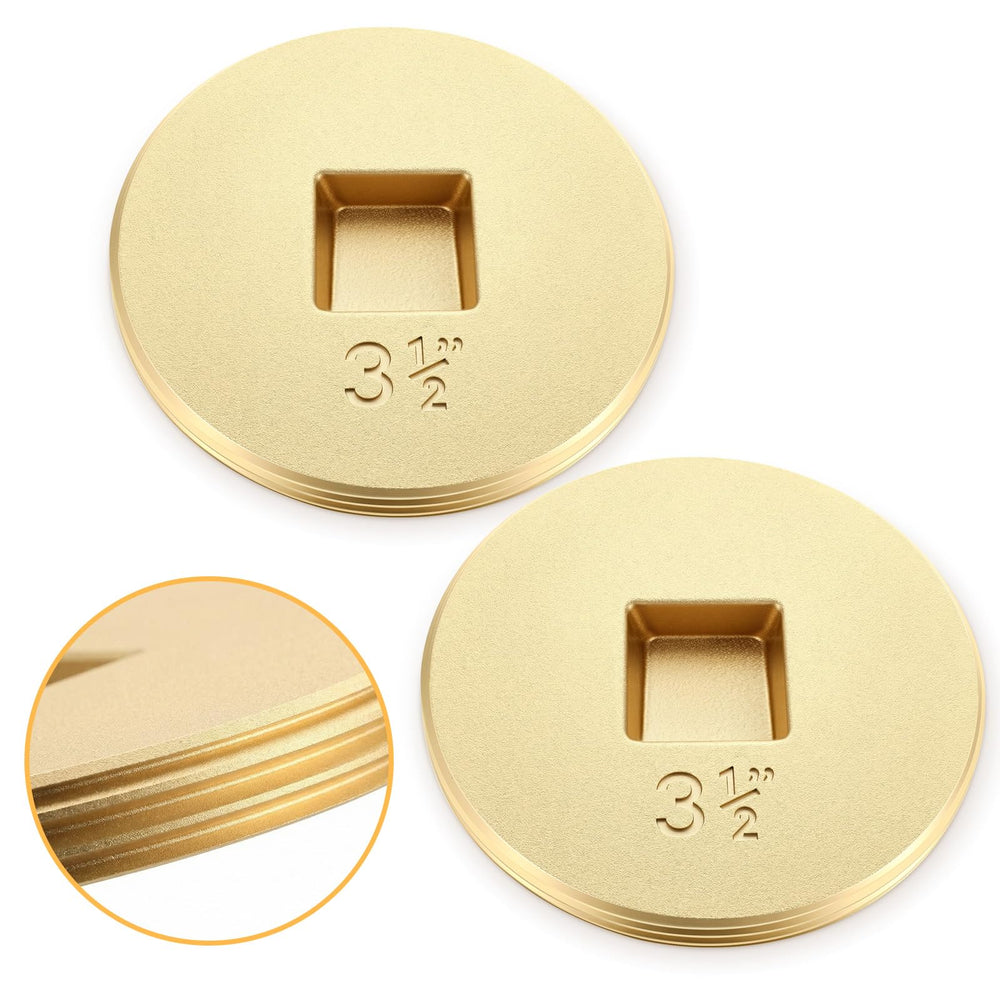 Therwen front view showing two brass cleanout caps for secure sealing