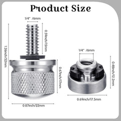 Therwen close-up of knurled bolt head offering easy hand-grip installation