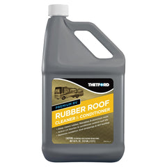 Thetford bottle front view showing 64 oz cleaner and clear branding, easy identification benefit