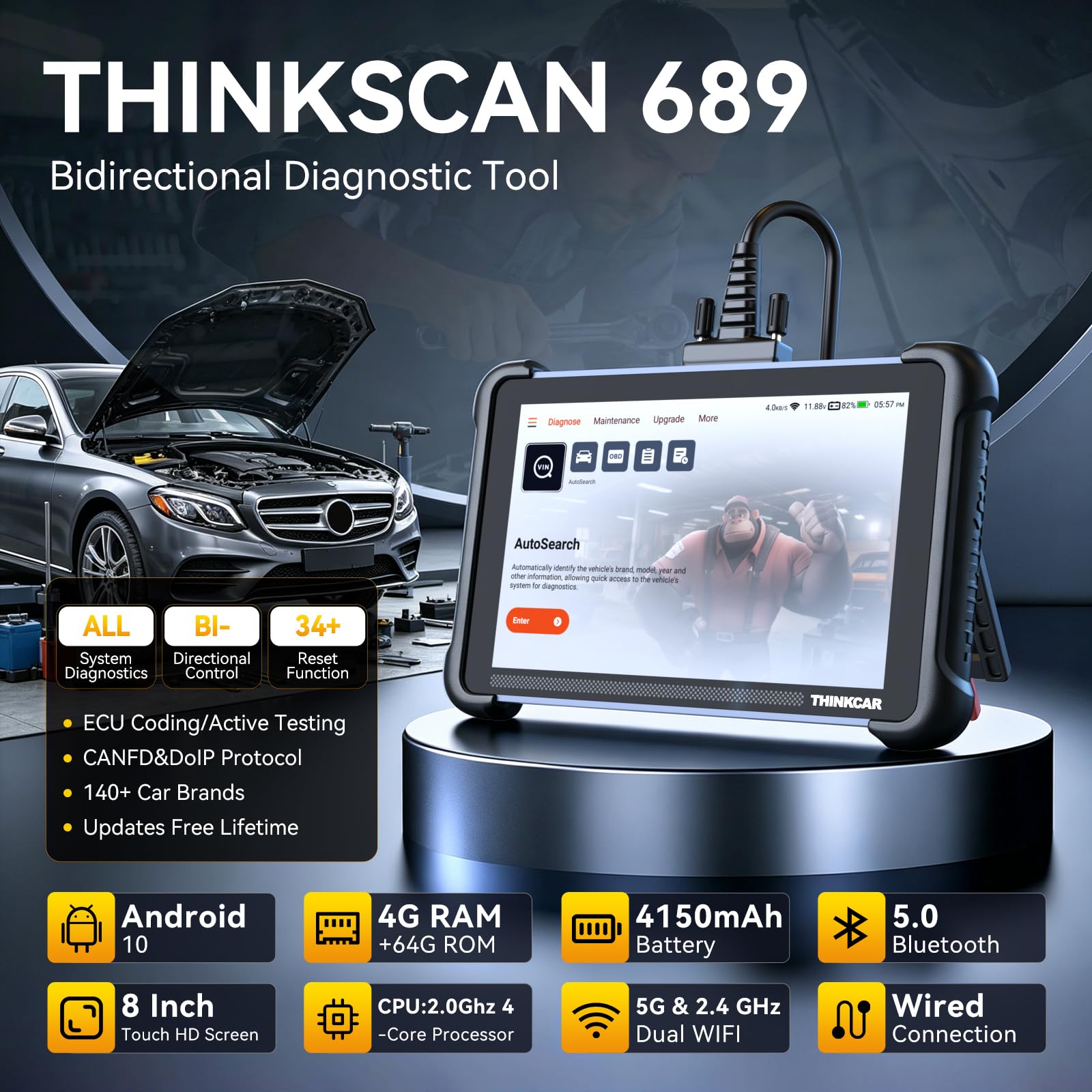 thinkcar screen closeup displaying live data and faster fault pinpointing