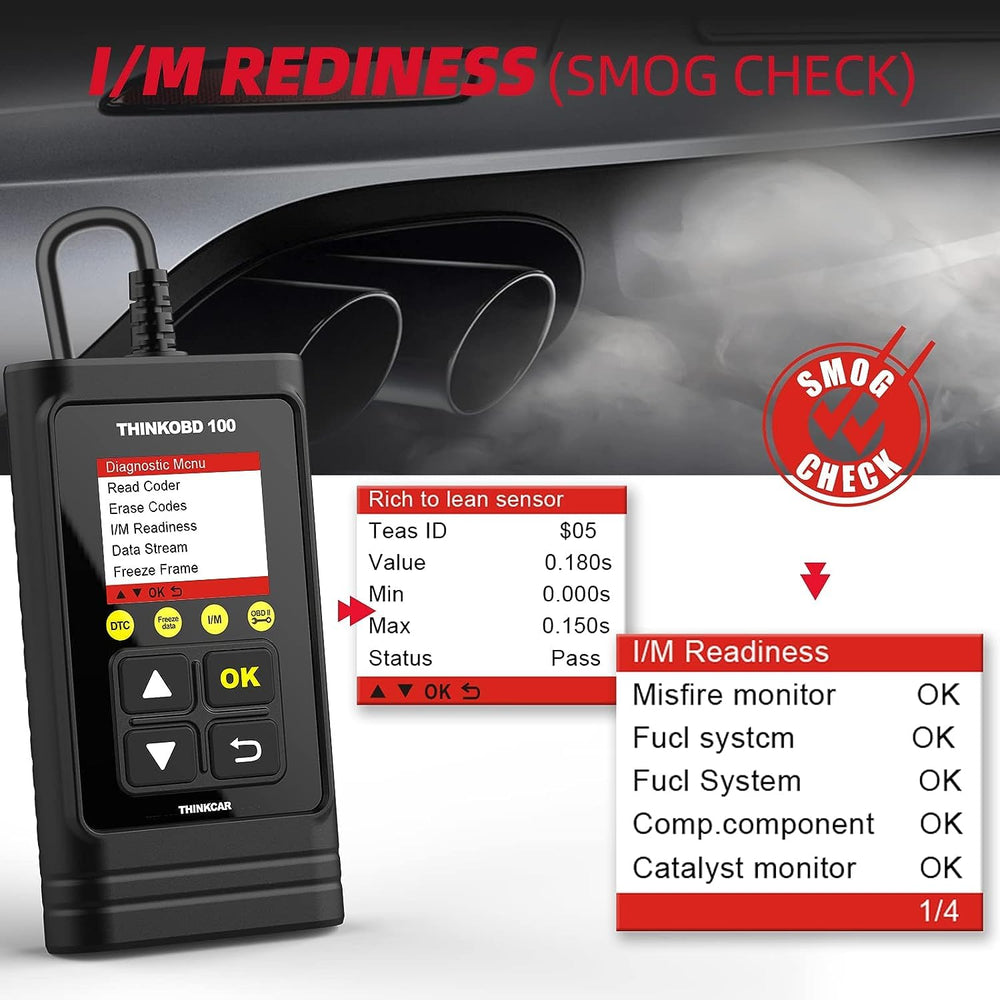 thinkcar THINKOBD100 screen displaying live data for faster troubleshooting