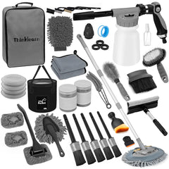 ThinkLearn foam gun front view showing nozzle and bottle for thorough coverage