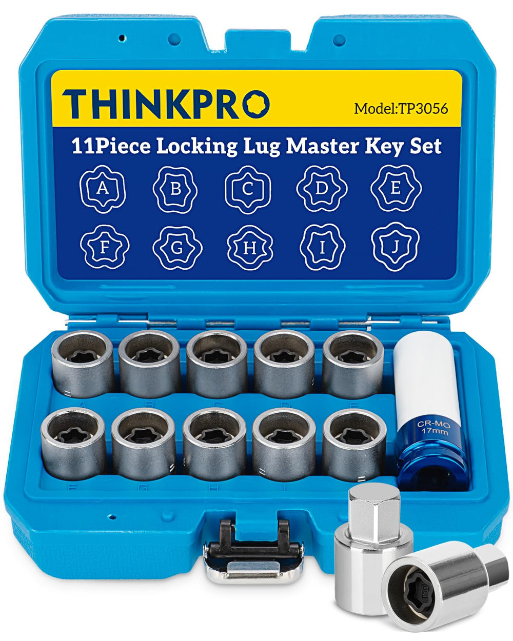 Thinkpro front packaging showing complete Toyota wheel lock kit, convenience benefit