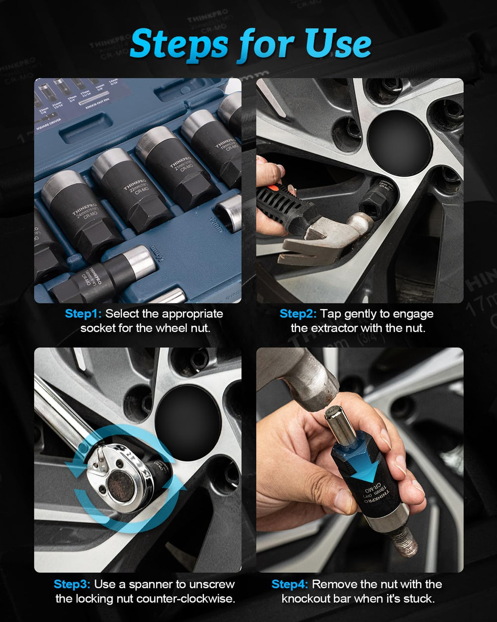 Thinkpro removed lug nut in socket illustrating effective extraction result