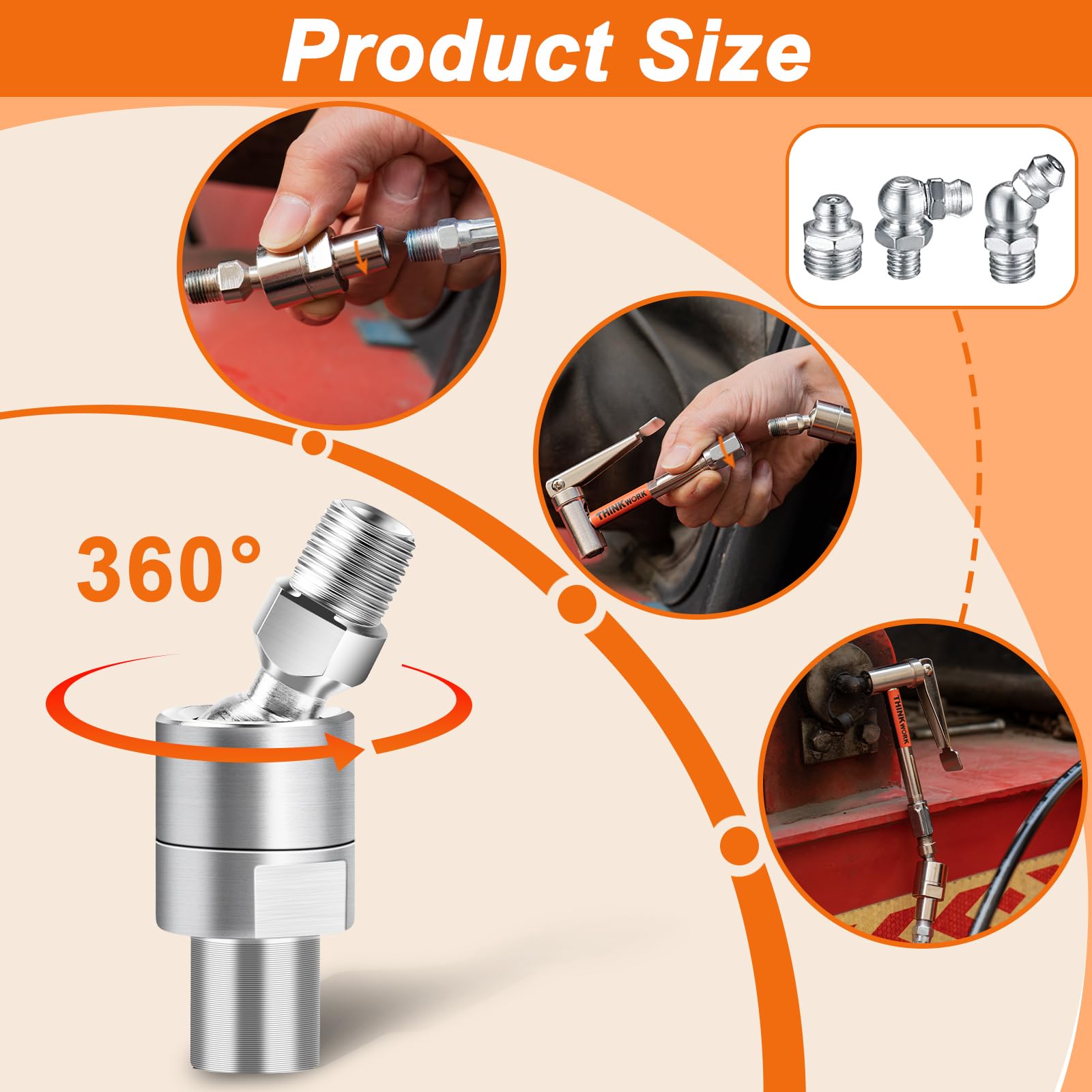 THINKWORK coupler jaws and seal close-up showing secure lock and leak prevention