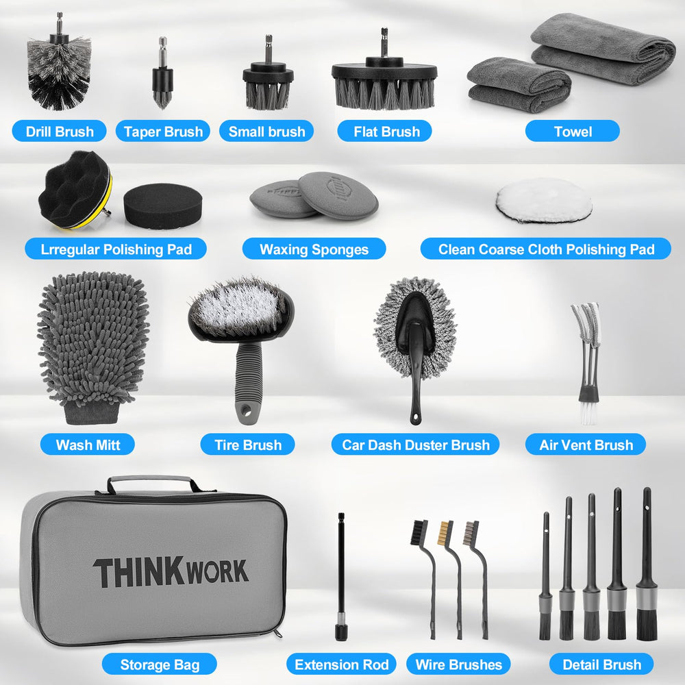 THINKWORK kit cleaning car interior vents and upholstery quickly