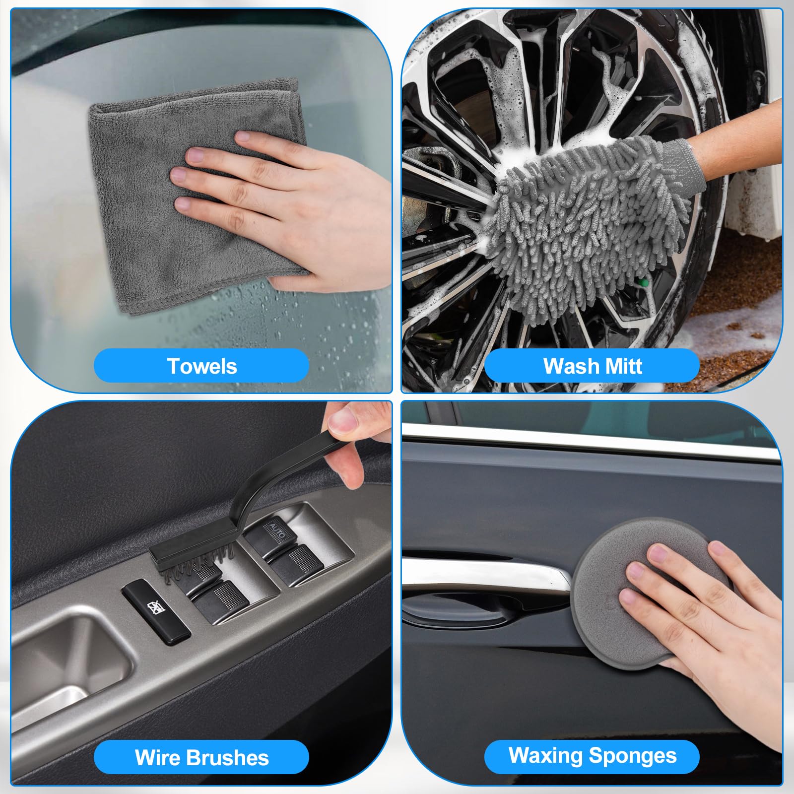 THINKWORK kit in use on wheel showing efficient deep cleaning