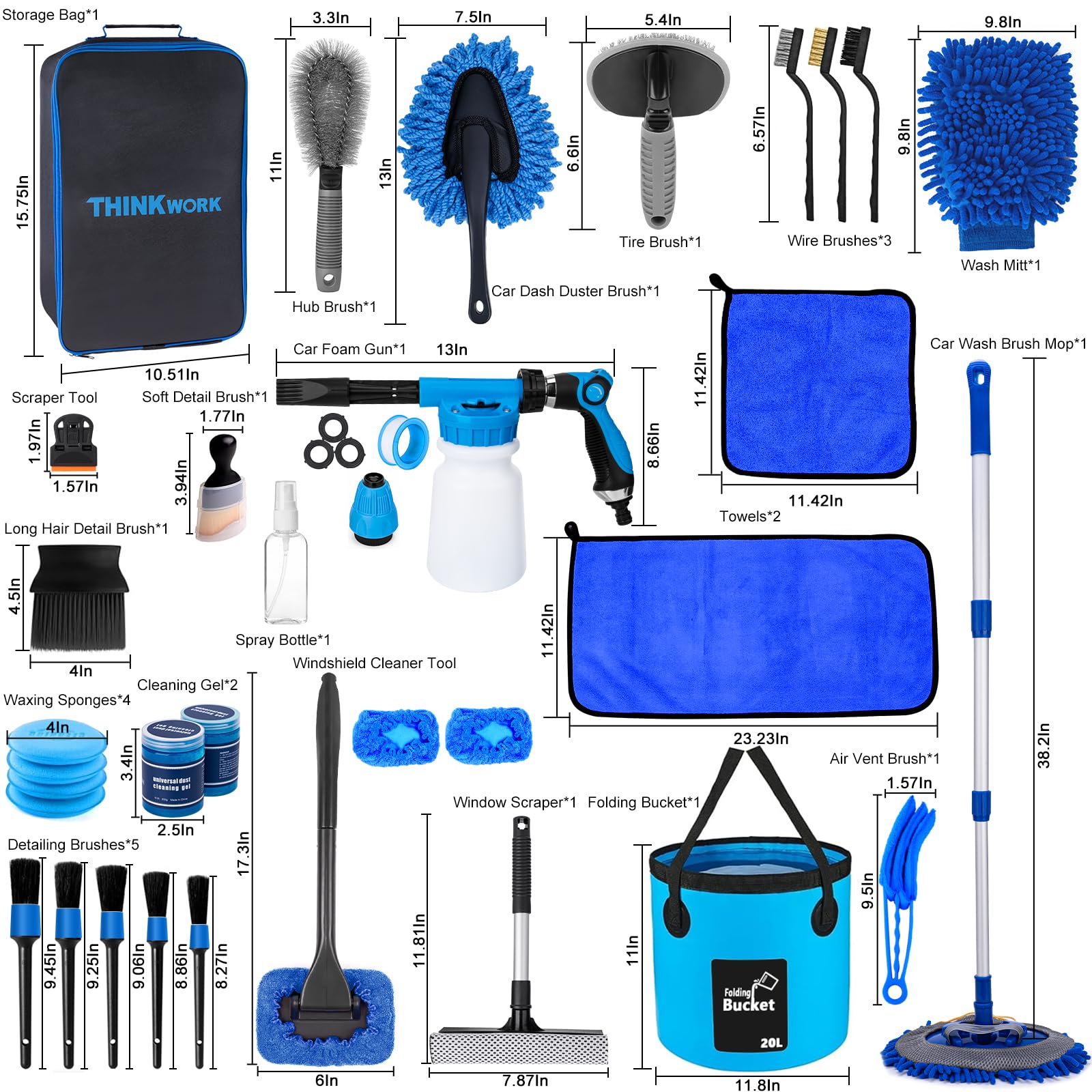THINKWORK kit in use washing car in driveway saving time and water benefit