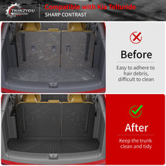 Thinzyou backrest protector attached to Telluride seats, secures cargo safely