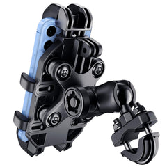 Thlevel front view on handlebar showing secure mount and clear screen visibility