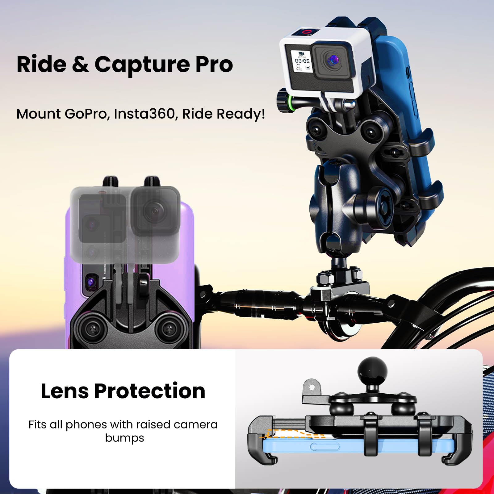 Thlevel handlebar clamp showing fit for 16–28mm bars and sturdy attachment