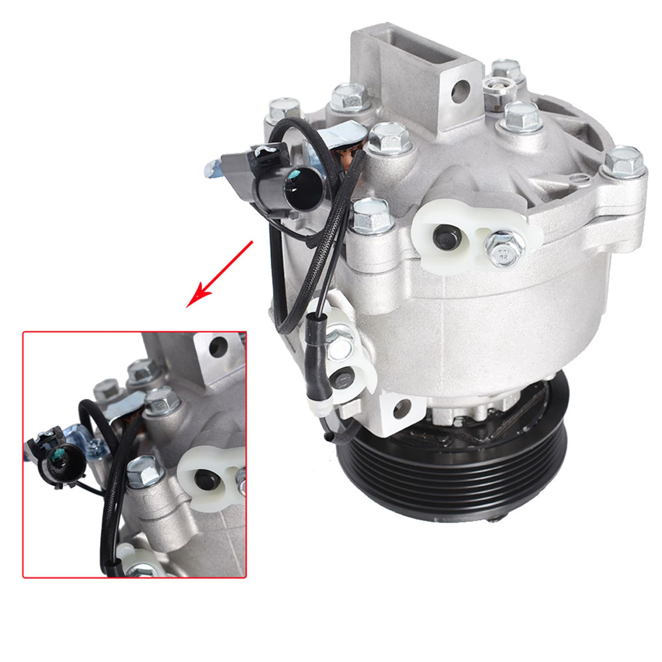 Thomletha compressor installed in engine bay demonstrating straightforward swap
