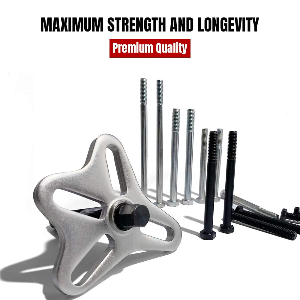 Thorstone puller components arranged to show included parts and variety
