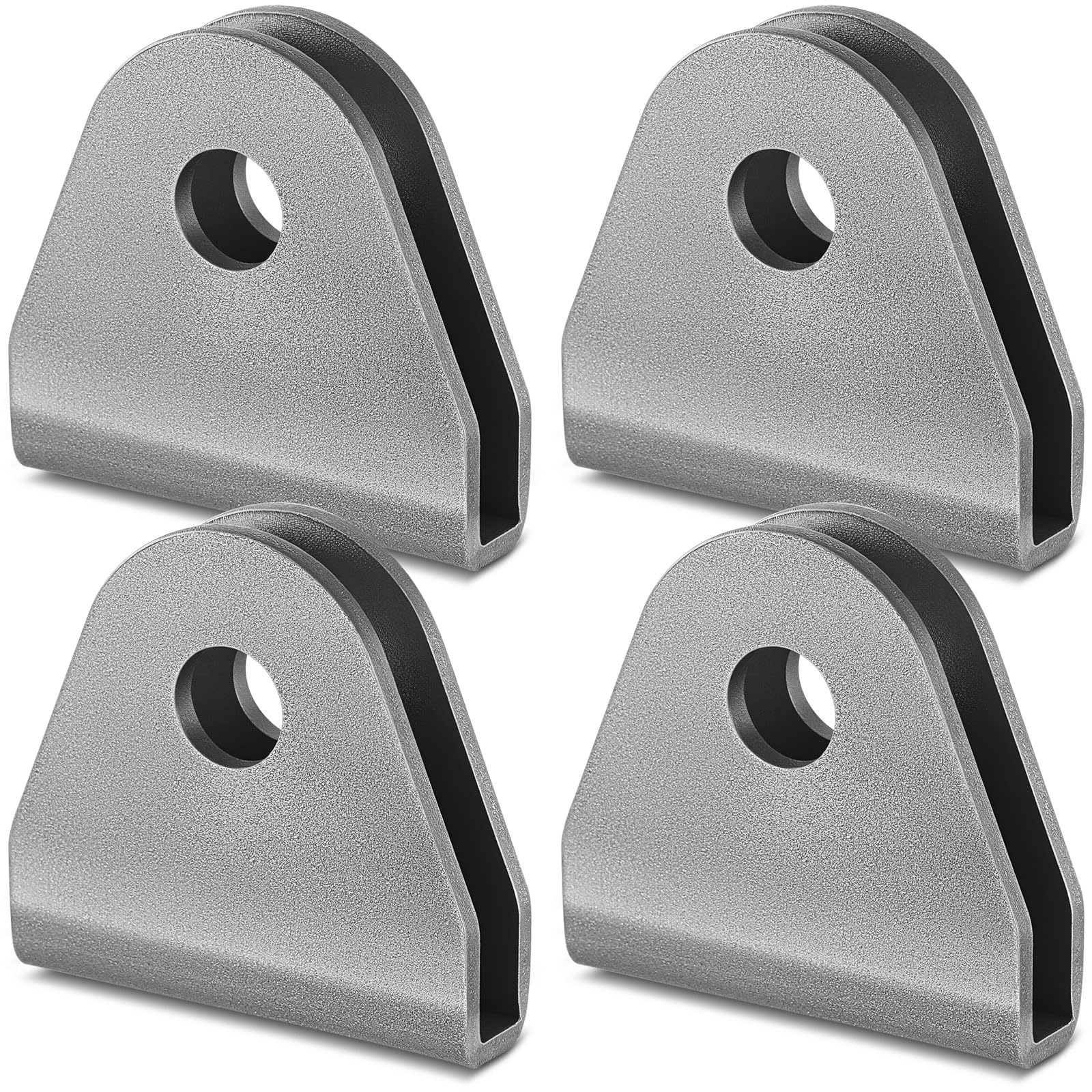 Threlaco front view of four double shear tabs showing robust weld-ready design and fit