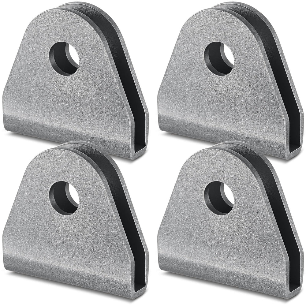 Threlaco front view of four double shear tabs showing robust weld-ready design and fit
