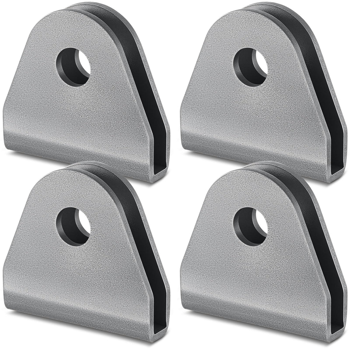 Threlaco front view of four double shear tabs showing robust weld-ready design and fit