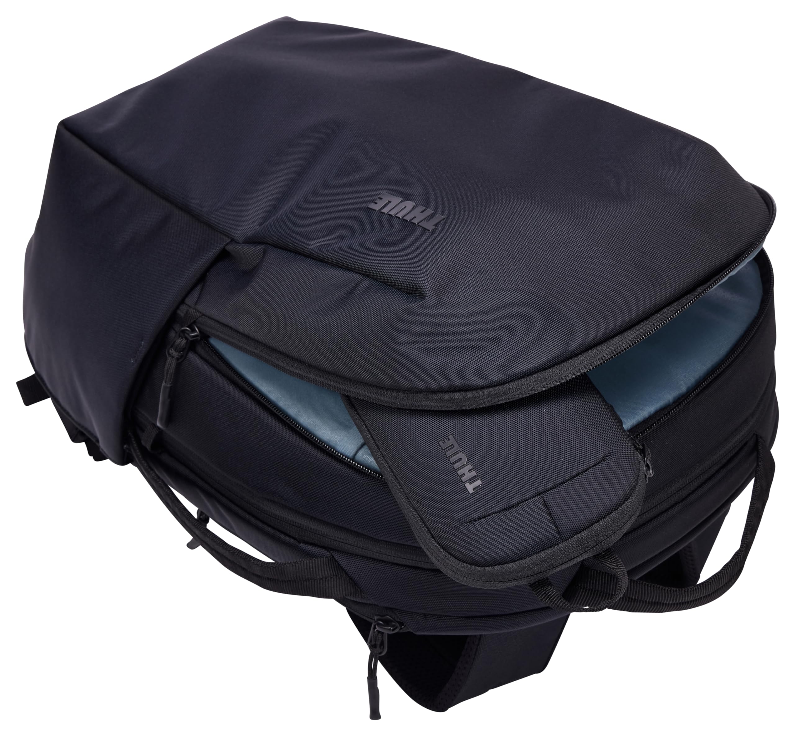 Thule organizer with chargers and cables demonstrating tidy storage
