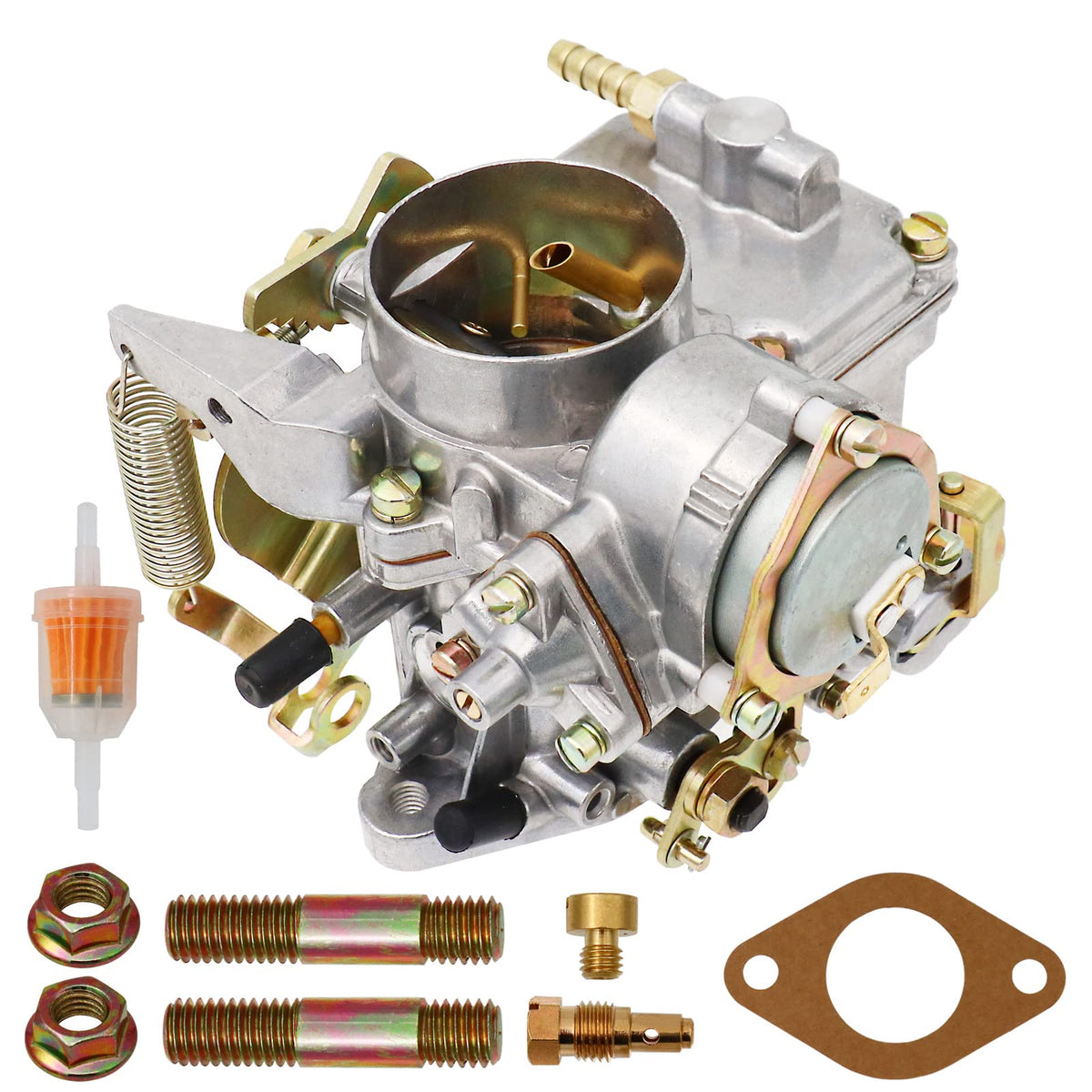 THUNDERMINGO front view packed carburetor showing fitment for VW Beetle