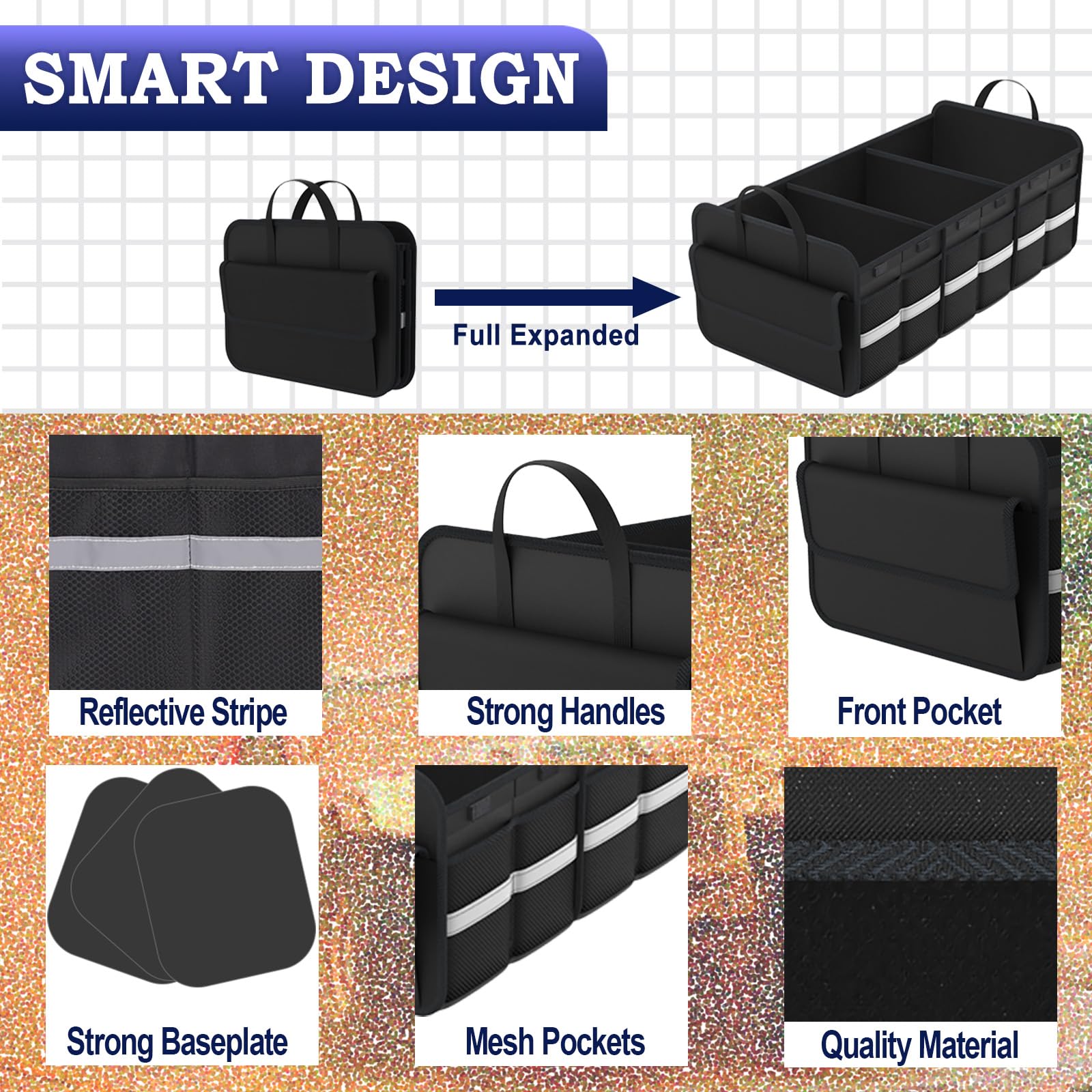 THXEVER mesh pocket detail holding bottles and tools for quick-access benefit