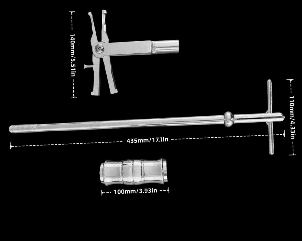 TIANAOKEJI tool beside ruler showing 300mm slide hammer for size clarity