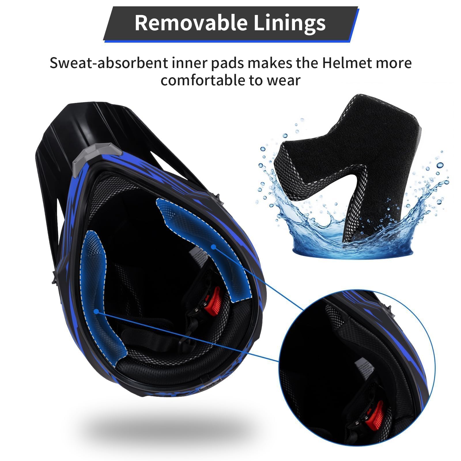 TIANDU helmet size scale with hand showing lightweight fit