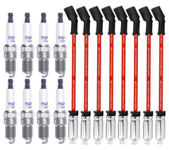 TICANEE front packaging showing full spark plug and wires kit benefits