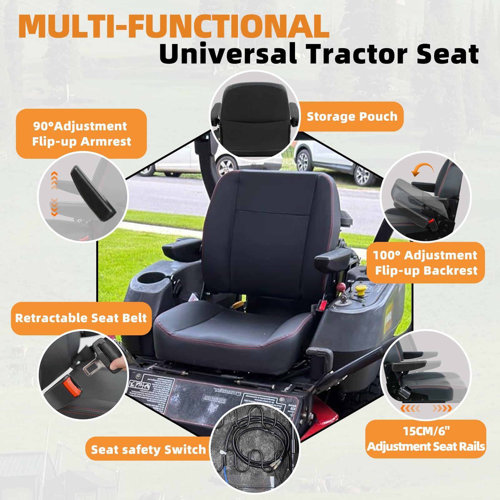 TICSEA seat belt and operator switch detail for improved safety and machine integration
