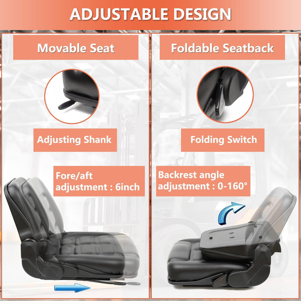 TICSEA seat side profile highlighting adjustable 160° backrest for tailored support