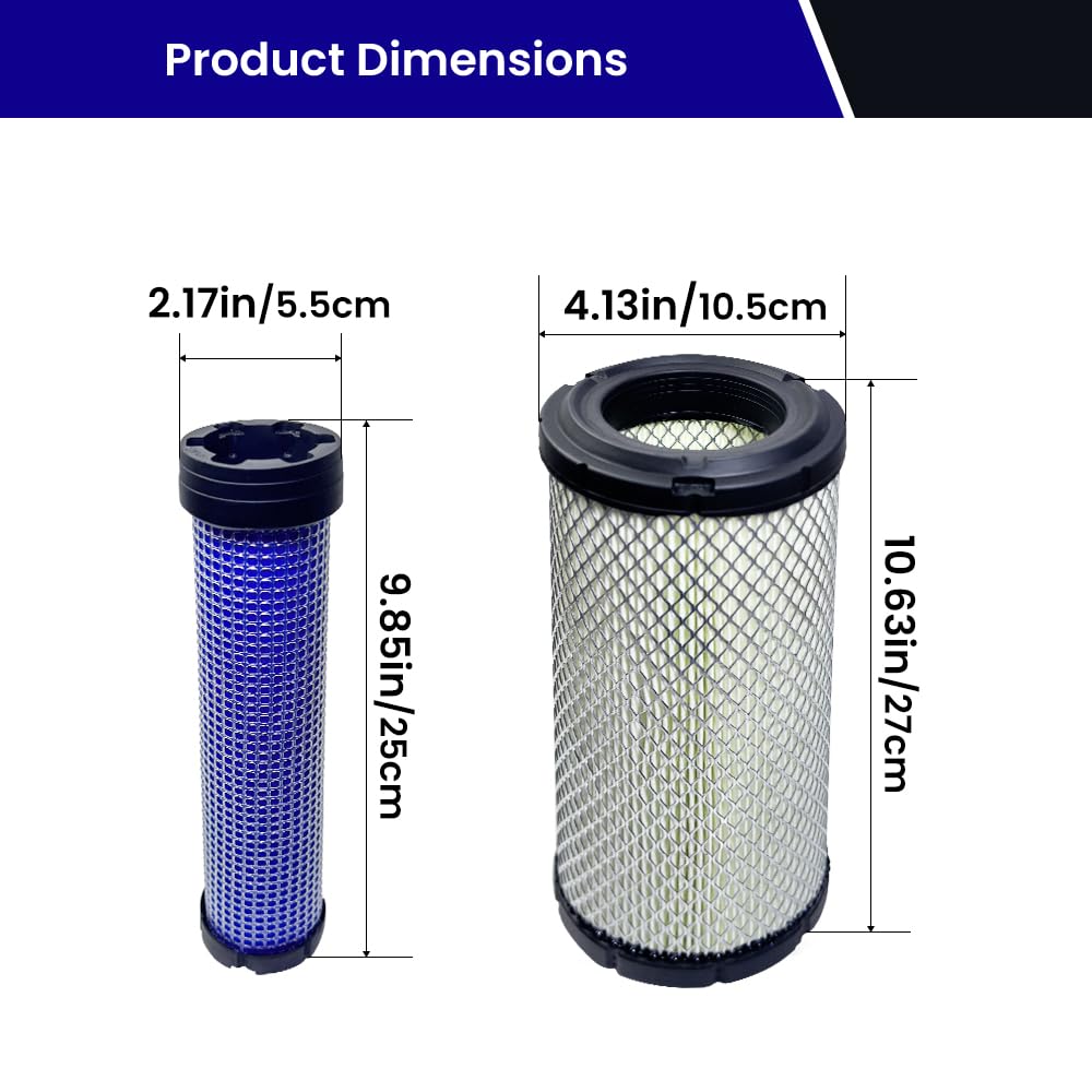 TidiRob outer air filter close-up highlighting durable pleated media
