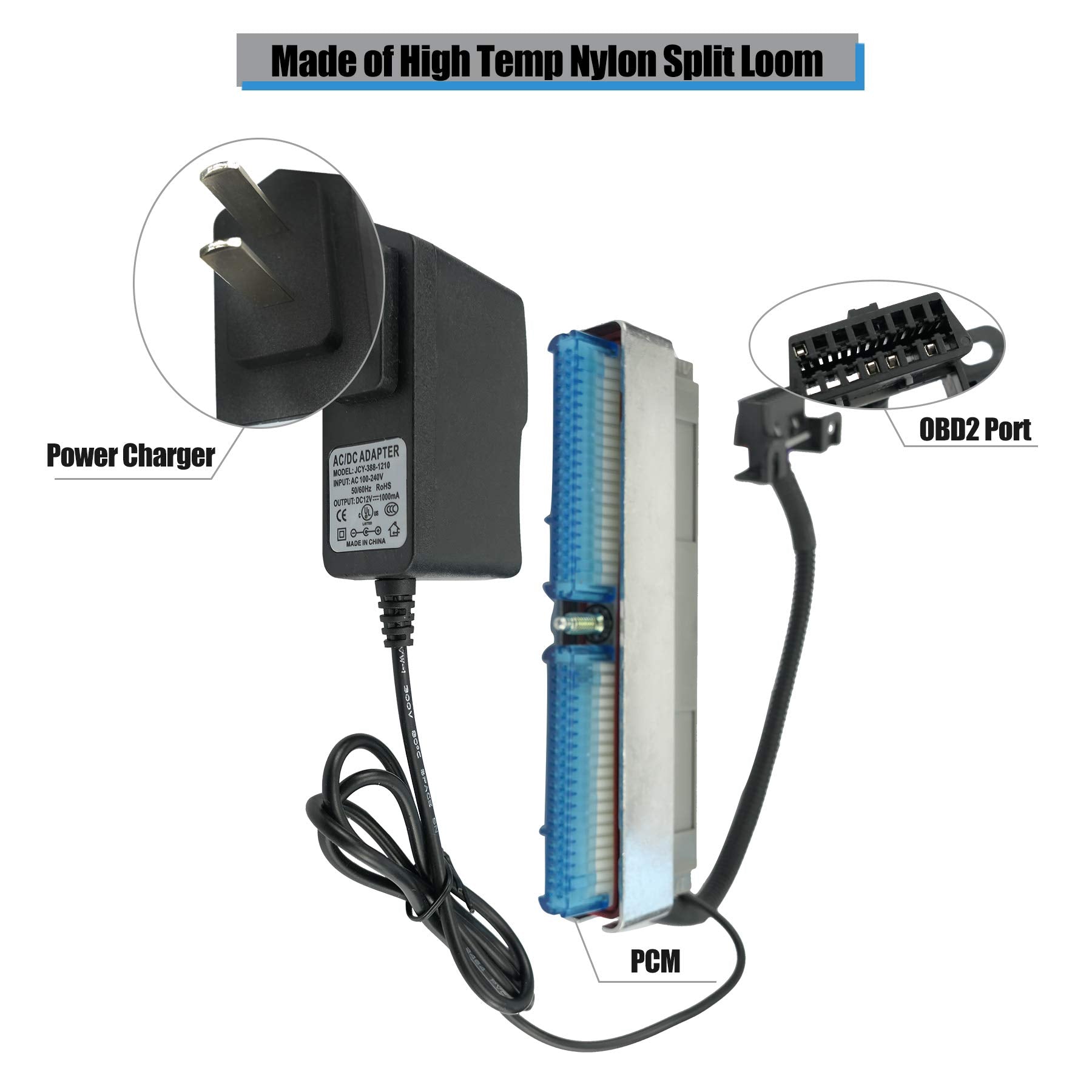 TIKSCIENCE 12V power supply and cables supplying stable bench power for safe flashing