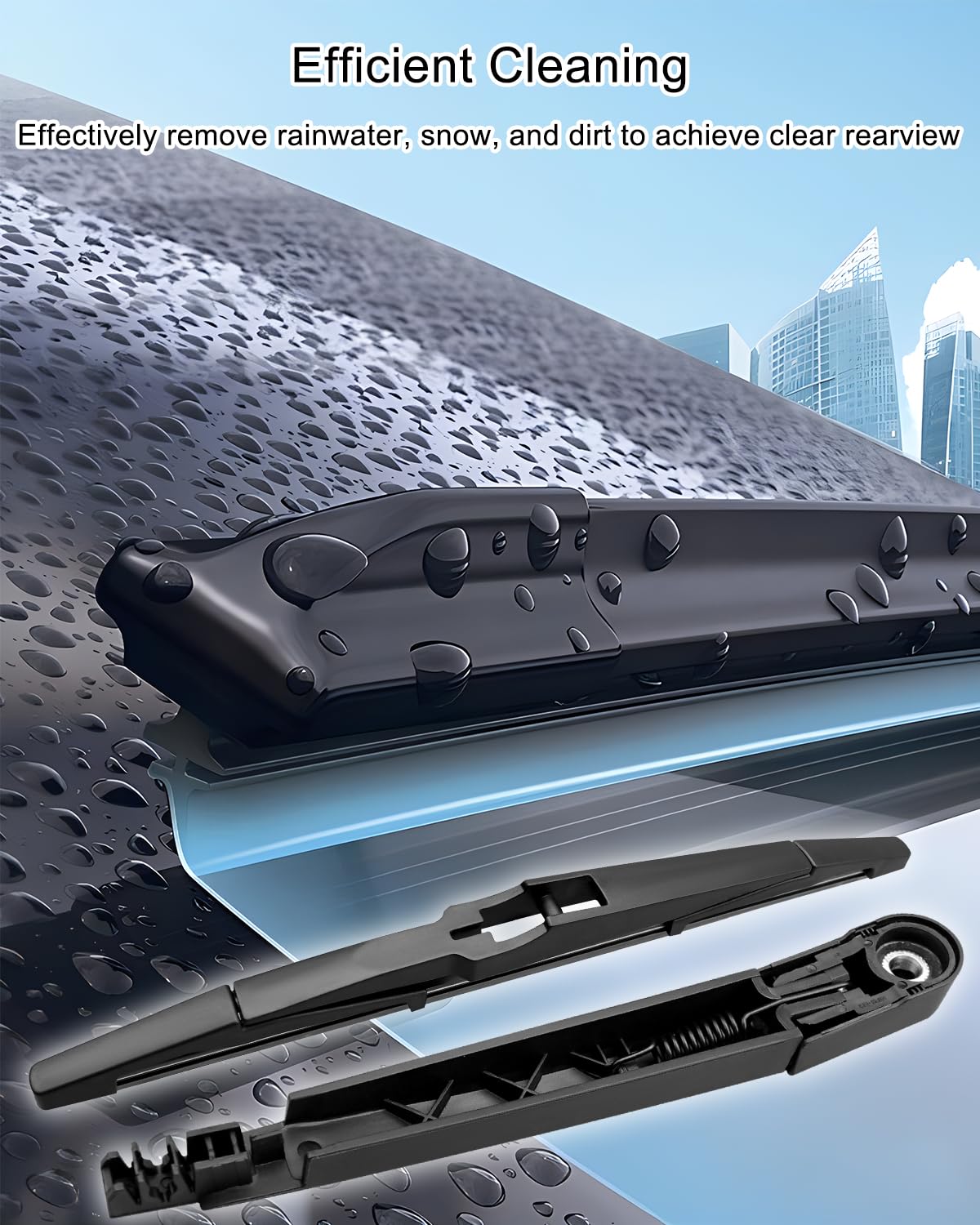 TIKSCIENCE wiper arm close detail highlighting corrosion-resistant metal benefit